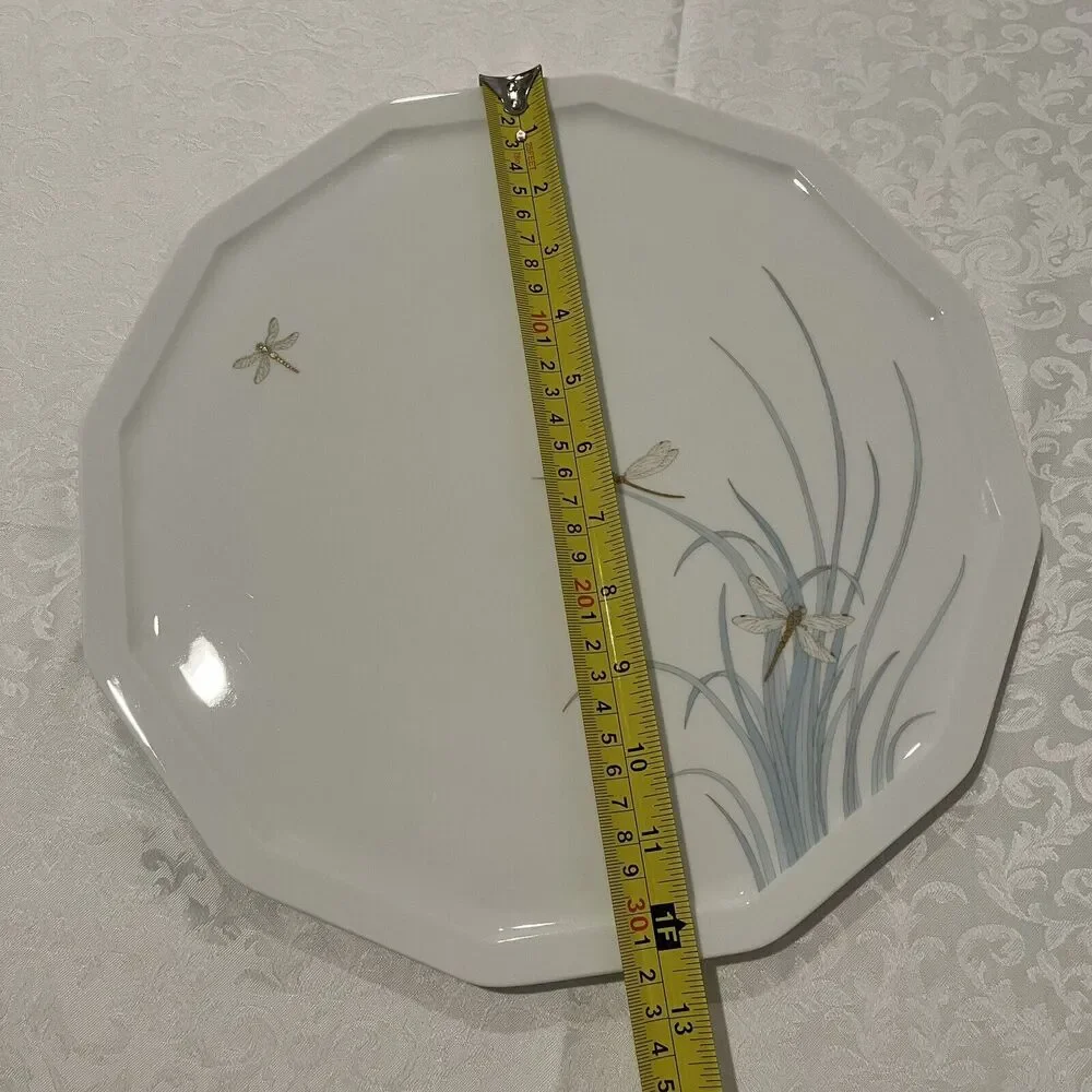 Rosenthal Studio Line Polygon Milos Gold Dragonfly Large Serving Platter 12 1/2